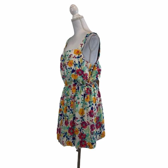 Womens 0X TRUE CRAFT Floral The Aloha Atlas Ivory Curvy Sundress - Picture 3 of 7